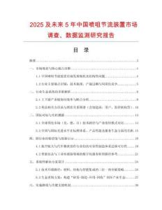 2025及未來5年中國噴咀節流裝置市場調查、數據監測研究報告