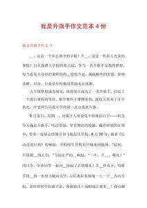 我是升旗手作文范本4份