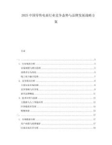 2025中國零售電商行業(yè)競爭態(tài)勢與品牌發(fā)展戰(zhàn)略方案