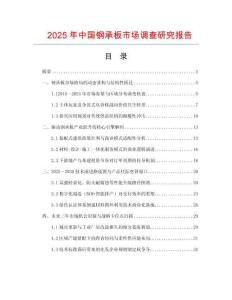 2025年中國(guó)鋼承板市場(chǎng)調(diào)查研究報(bào)告