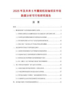 2025年及未來5年雕刻機軟軸項目市場數據分析可行性研究報告