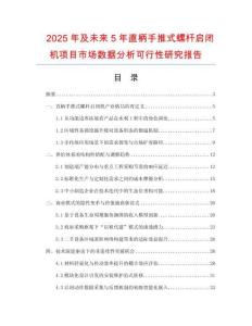 2025年及未來5年直柄手推式螺桿啟閉機(jī)項(xiàng)目市場數(shù)據(jù)分析可行性研究報(bào)告