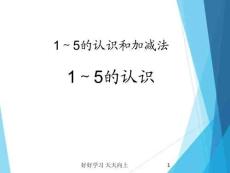 一年級數(shù)學(xué)上冊人教版-1-5的認識(第一課時)-課件1-名師教學(xué)PPT課件