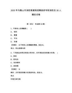 2025年马鞍山市消防救援局招聘政府专职消防员38人模拟试卷精选答案详解
