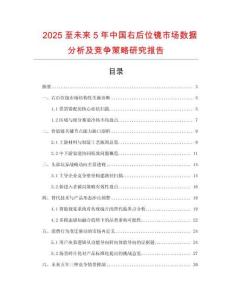 2025至未來5年中國右后位鏡市場數(shù)據(jù)分析及競爭策略研究報告