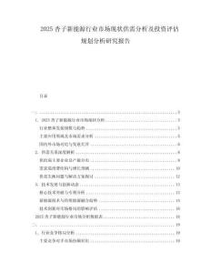 2025杏子新能源行業(yè)市場現(xiàn)狀供需分析及投資評估規(guī)劃分析研究報告