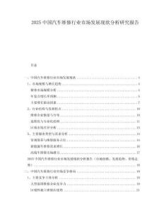 2025中國汽車維修行業市場發展現狀分析研究報告