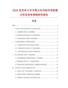 2025至未來5年中國力車外胎市場數(shù)據(jù)分析及競爭策略研究報告