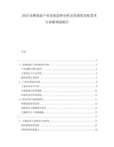 2025景郷旅游產(chǎn)業(yè)發(fā)展趨勢分析及資源優(yōu)化配置項(xiàng)目前瞻規(guī)劃報(bào)告