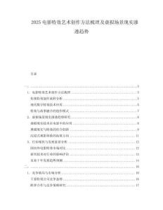 2025電影特效藝術創(chuàng)作方法梳理及虛擬場景現(xiàn)實滲透趨勢