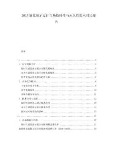 2025展览展示设计市场临时性与永久性需求对比报告