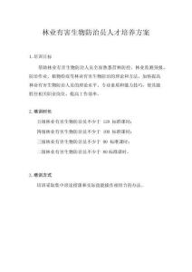 林業(yè)有害生物防治員-人才培養(yǎng)方案
