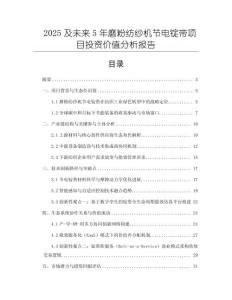 2025及未来5年磨粉纺纱机节电锭带项目投资价值分析报告