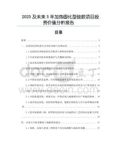 2025及未來(lái)5年加熱固化型硅膠項(xiàng)目投資價(jià)值分析報(bào)告