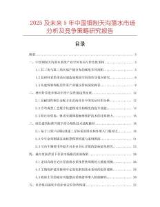 2025及未来5年中国铜制天沟落水市场分析及竞争策略研究报告