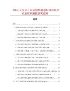 2025及未來5年中國熱溶液標(biāo)線市場(chǎng)分析及競爭策略研究報(bào)告