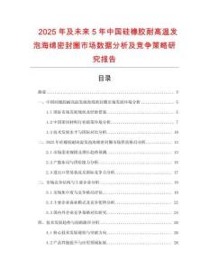 2025年及未来5年中国硅橡胶耐高温发泡海绵密封圈市场数据分析及竞争策略研究报告