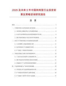 2025及未來5年中國轉雞籠行業(yè)投資前景及策略咨詢研究報告