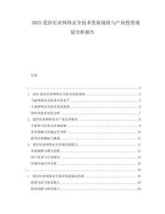 2025愛沙尼亞網(wǎng)絡安全技術發(fā)展現(xiàn)狀與產(chǎn)業(yè)投資規(guī)劃分析報告