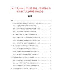 2025及未來(lái)5年中國(guó)塑料上落腳踏板市場(chǎng)分析及競(jìng)爭(zhēng)策略研究報(bào)告