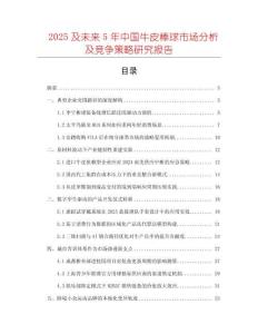 2025及未來(lái)5年中國(guó)牛皮棒球市場(chǎng)分析及競(jìng)爭(zhēng)策略研究報(bào)告