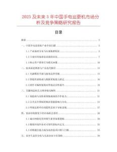 2025及未來(lái)5年中國(guó)手電巡更機(jī)市場(chǎng)分析及競(jìng)爭(zhēng)策略研究報(bào)告