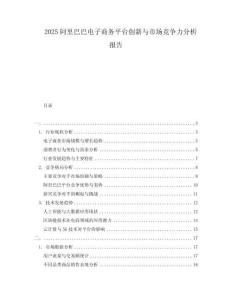 2025阿里巴巴電子商務平臺創新與市場競爭力分析報告