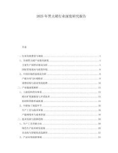 2025年黑大硝行業(yè)深度研究報(bào)告
