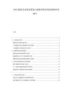 2025攝影藝術(shù)展覽策劃與攝影師職業(yè)發(fā)展策略研究報(bào)告