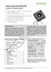 冷鏈車溫濕度檢測子系統SHT3x_DIS（溫濕度）Datasheet