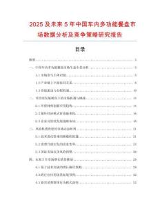 2025及未來5年中國車內多功能餐盤市場數據分析及競爭策略研究報告