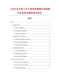 2025及未來5年中國球面鏡模市場數(shù)據(jù)分析及競爭策略研究報告