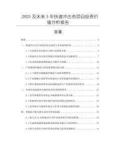 2025及未來5年快速沖擊夯項目投資價值分析報告