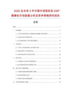 2025及未來5年中國半球型彩色DSP攝像機市場數據分析及競爭策略研究報告