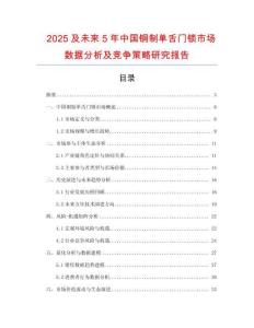 2025及未來5年中國銅制單舌門鎖市場數(shù)據(jù)分析及競爭策略研究報告