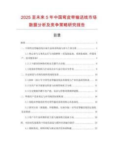 2025至未來(lái)5年中國(guó)彎皮帶輸送線市場(chǎng)數(shù)據(jù)分析及競(jìng)爭(zhēng)策略研究報(bào)告