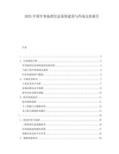 2025中國軍事地理信息系統(tǒng)建設與作戰(zhàn)支持報告