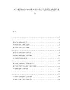 2025傳統(tǒng)白酒年輕化轉(zhuǎn)型與數(shù)字化營銷實(shí)踐分析報(bào)告