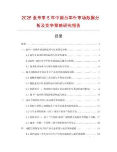 2025至未來5年中國臺車針市場數(shù)據(jù)分析及競爭策略研究報告