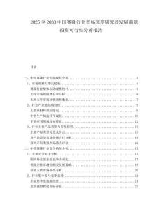 2025至2030中國賽隆行業(yè)市場(chǎng)深度研究及發(fā)展前景投資可行性分析報(bào)告