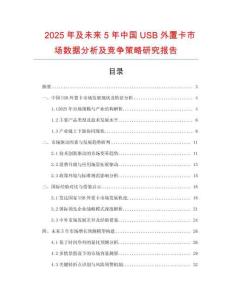 2025年及未來5年中國USB外置卡市場數(shù)據(jù)分析及競爭策略研究報(bào)告