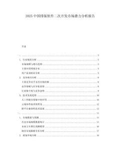 2025中國排版軟件二次開發(fā)市場潛力分析報告