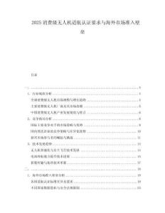 2025消費(fèi)級無人機(jī)適航認(rèn)證要求與海外市場準(zhǔn)入壁壘
