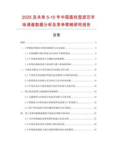 2025及未來5-10年中國圓柱型濾芯市場(chǎng)調(diào)查數(shù)據(jù)分析及競(jìng)爭(zhēng)策略研究報(bào)告