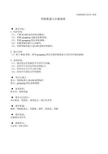 智能机器人技术  教案_16智能机器人自建地图