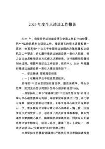 2025年度個(gè)人述法工作報(bào)告