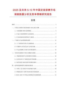 2025及未來5-10年中國定音排簫市場調(diào)查數(shù)據(jù)分析及競爭策略研究報告