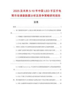 2025及未來5-10年中國(guó)LED手壓手電筒市場(chǎng)調(diào)查數(shù)據(jù)分析及競(jìng)爭(zhēng)策略研究報(bào)告