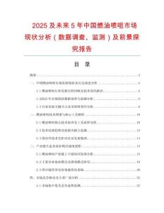 2025及未來5年中國燃油噴咀市場現(xiàn)狀分析（數(shù)據(jù)調(diào)查、監(jiān)測）及前景探究報告