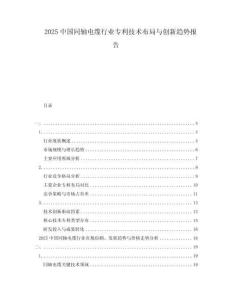 2025中國(guó)同軸電纜行業(yè)專(zhuān)利技術(shù)布局與創(chuàng)新趨勢(shì)報(bào)告